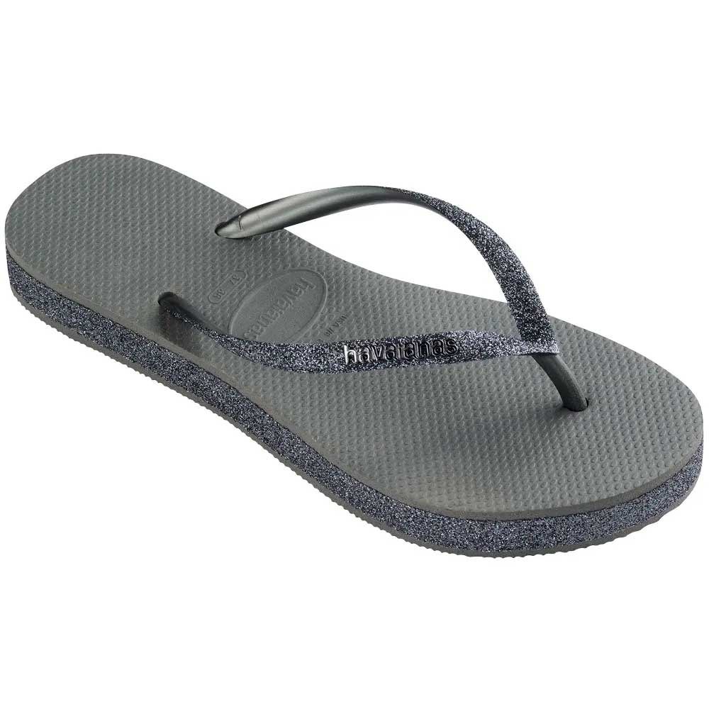 Havaianas Slim Flatform Sparkle 5178 Cinza Aco 37/38 com 12 Pares
