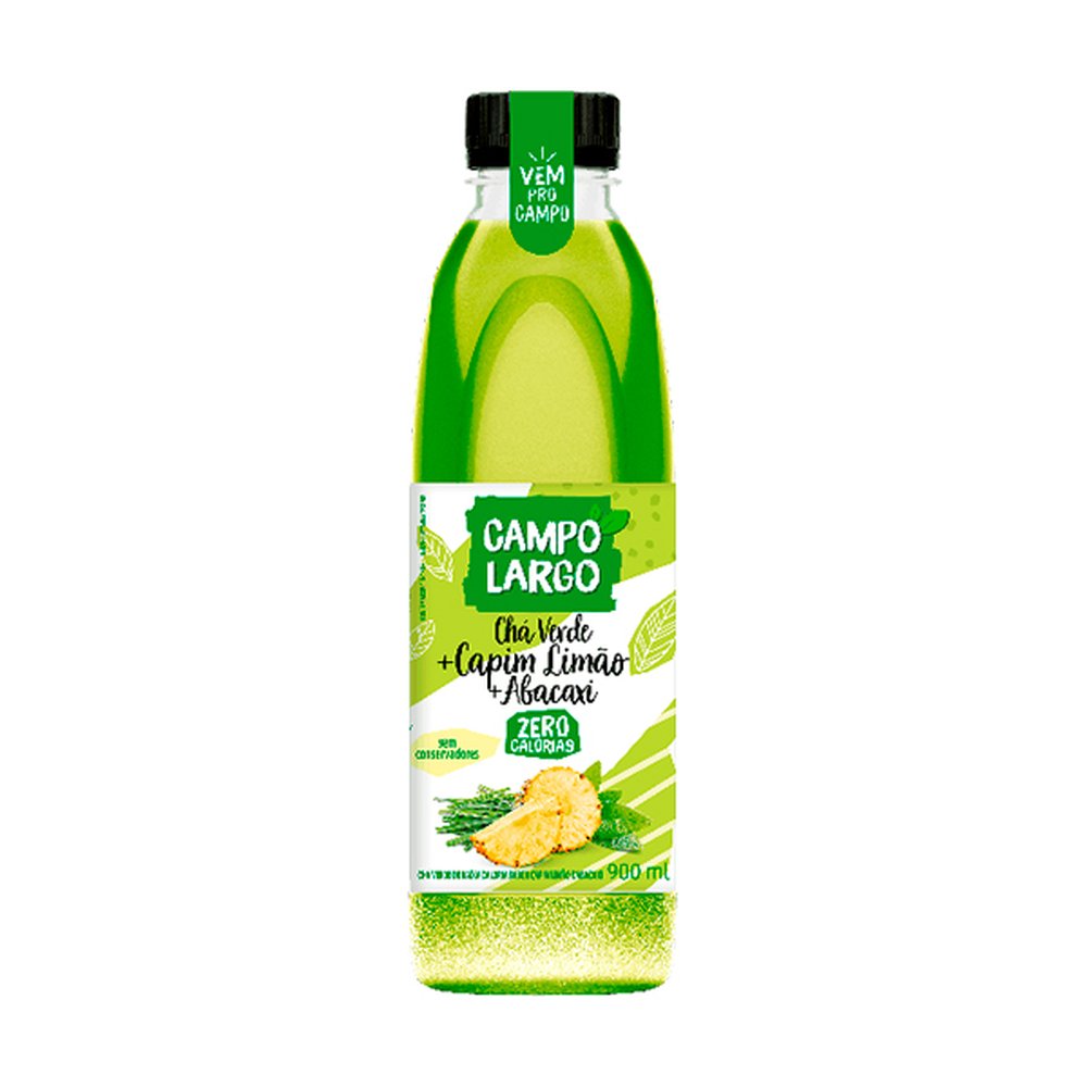 Cha Campo Largo 900ml Verde Capim Limao e Abacaxi
