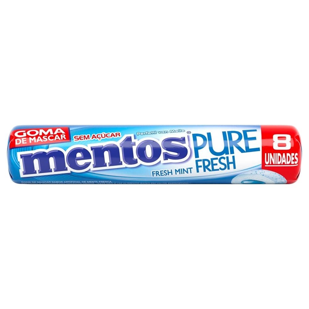 Chiclete Mentos Pure Fresh Mint Stick - Caixa com 14 Unidades