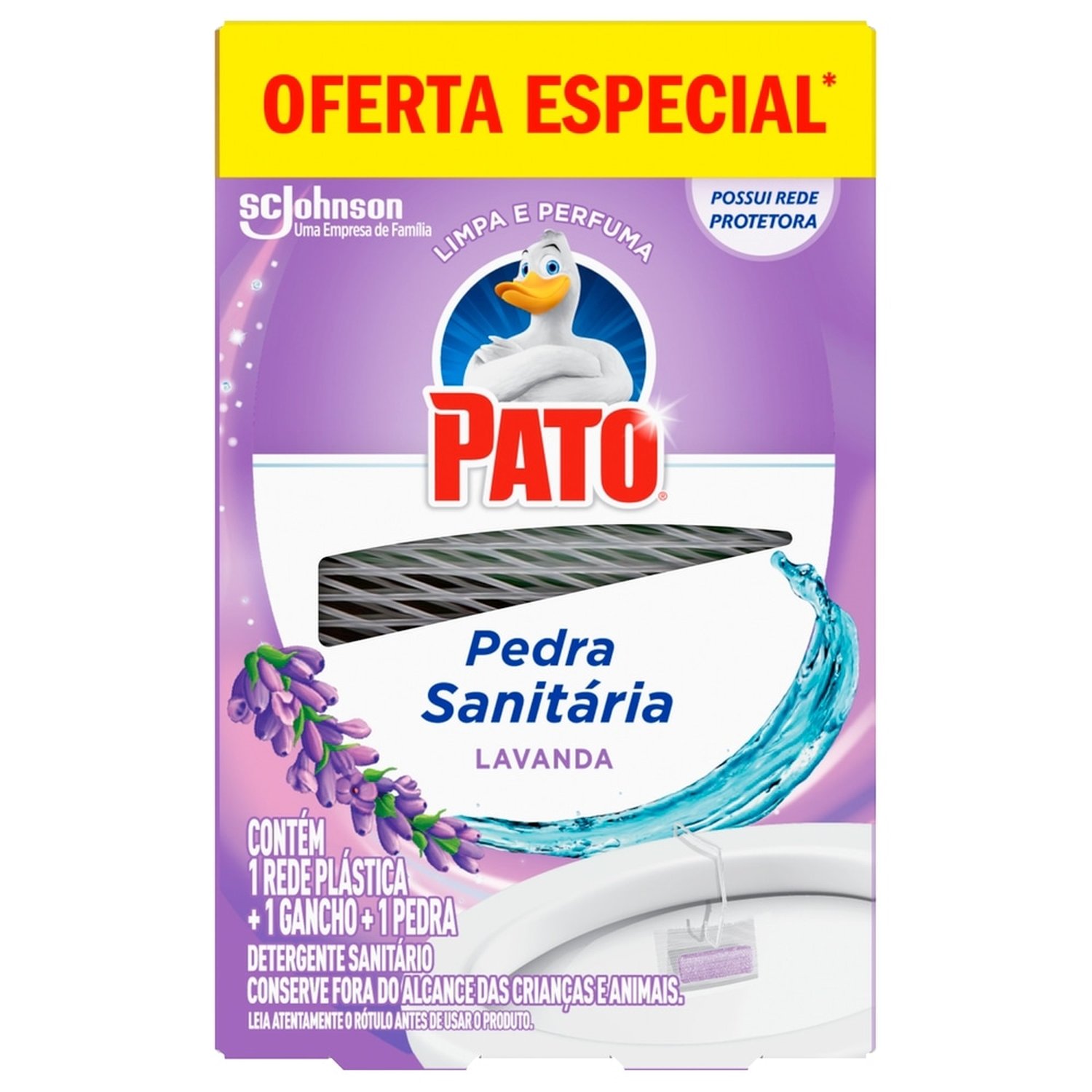 Pedra Sanitária Pato Lavanda 25g