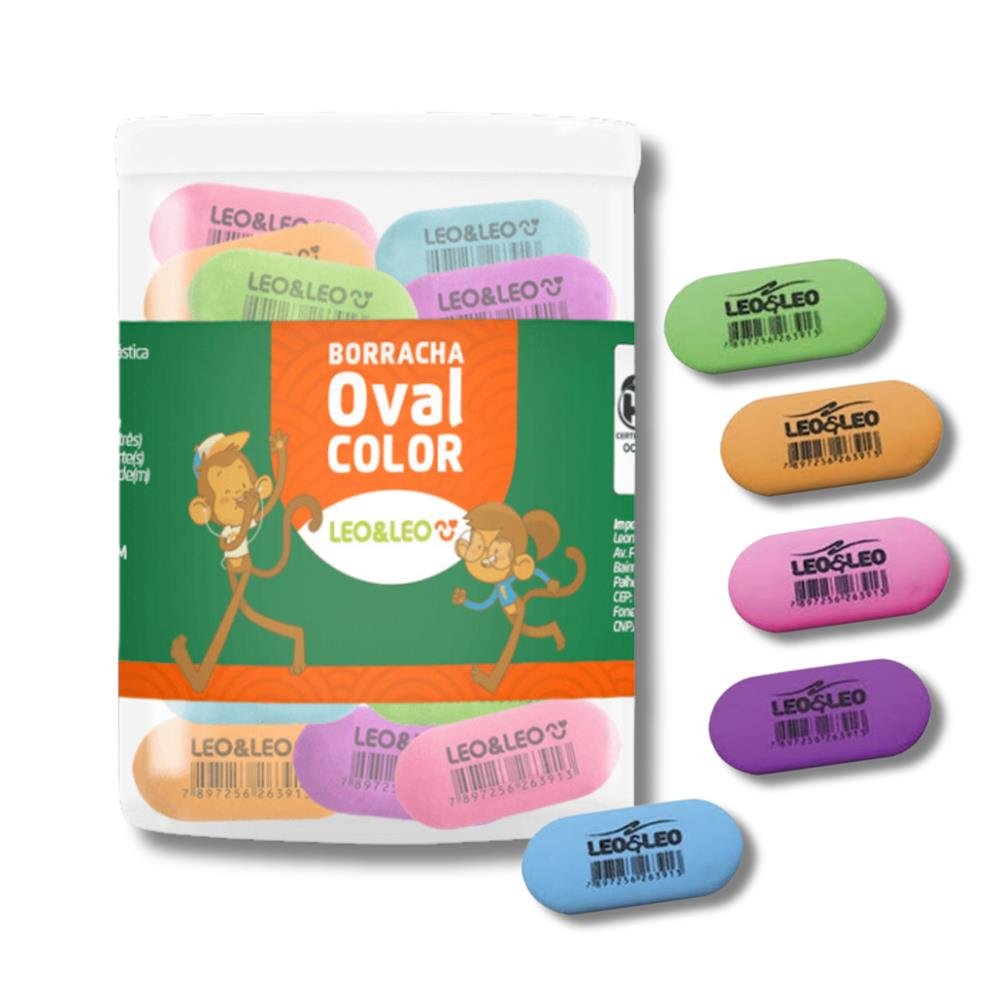 Borracha Oval Color Pote 24 Und
