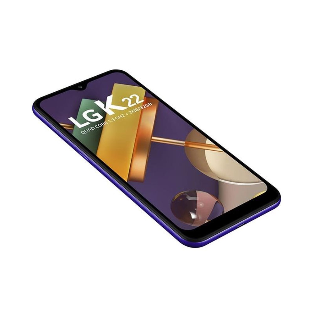 Smartphone LG K22, Azul,Tela 6.2", 4G + Wi-Fi, Android 10, Câm Tras. 13MP, Câm Frontal 5MP,2 GB, 32GB