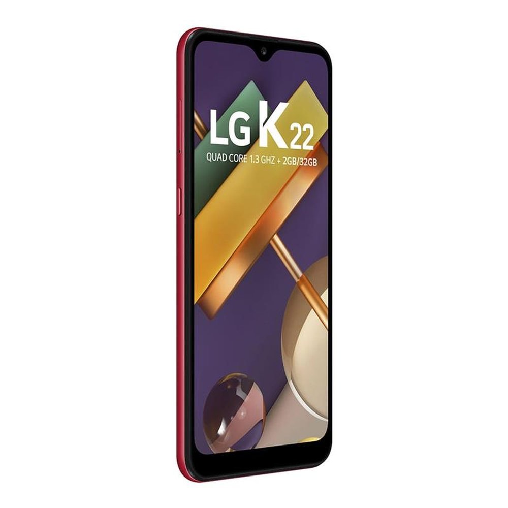 Smartphone LG K22, Vermelho, Tela 6.2", 4G + Wi-Fi, Android 10, Câm Tras.13MP, Câm Frontal 5MP,2 GB, 32GB