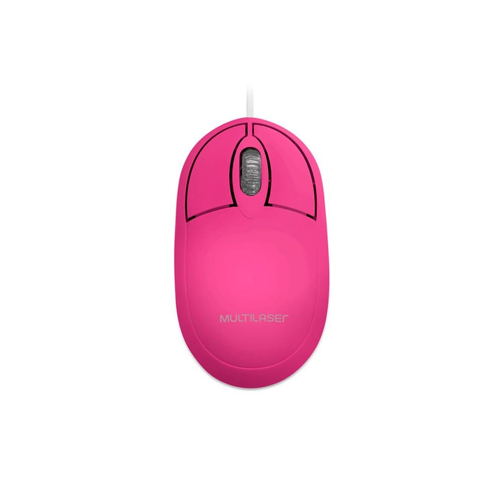 Mouse Multilaser Classic MO304 Rosa