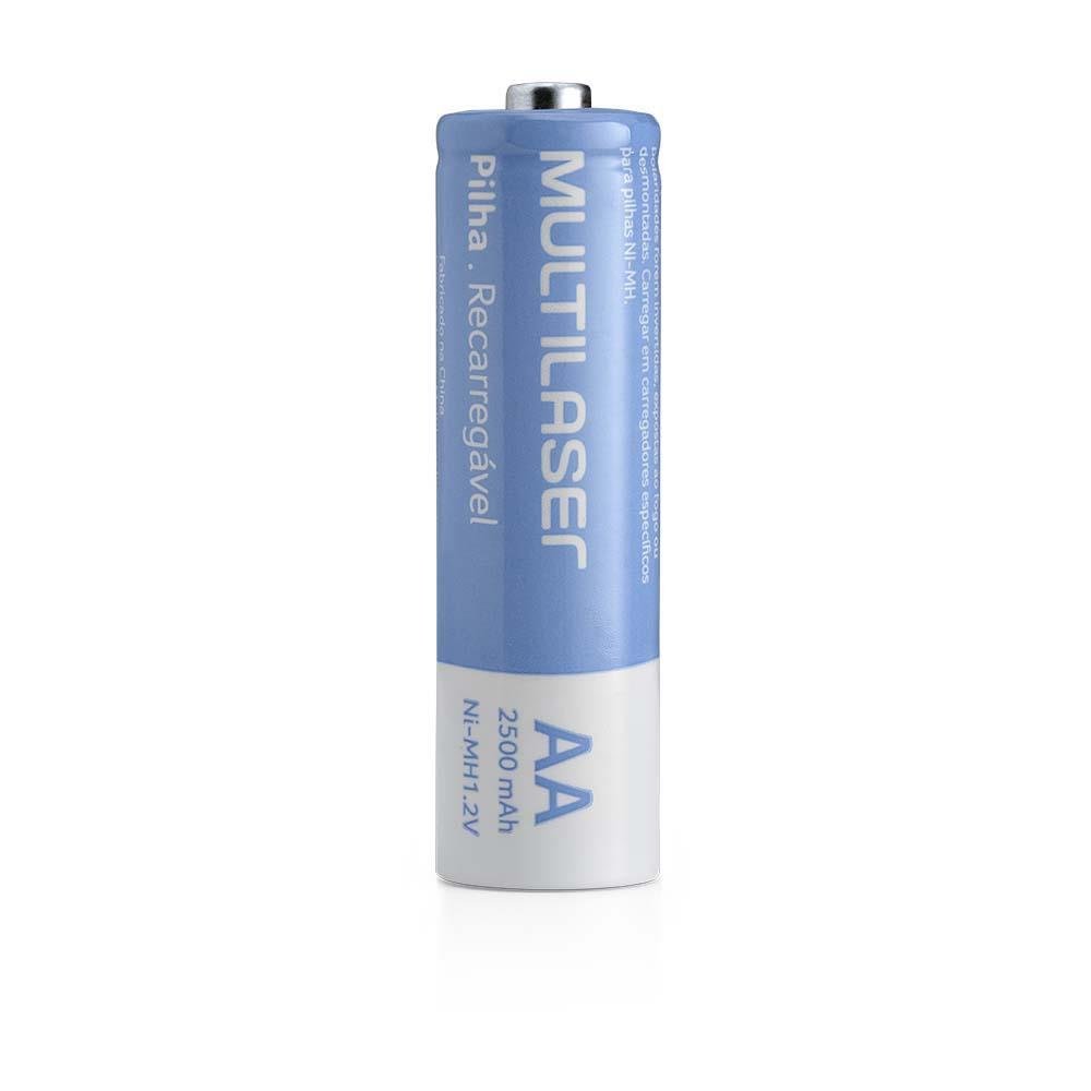 Pilhas Recarregaveis Aa Multilaser 2500Mah Com 4 Unidades - CB052
