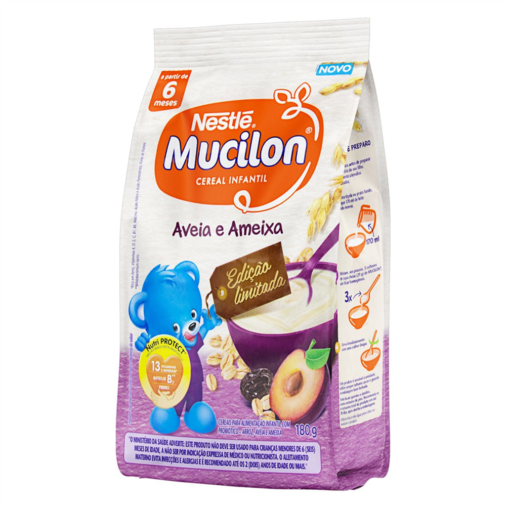 Mucilon Pedacos De Ameixa E Aveia Refil 180g