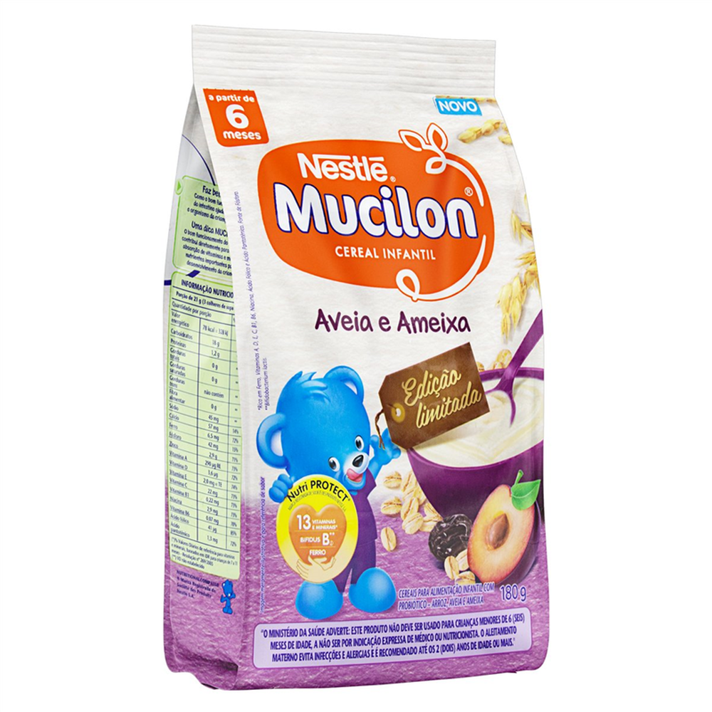 Mucilon Pedacos De Ameixa E Aveia Refil 180g