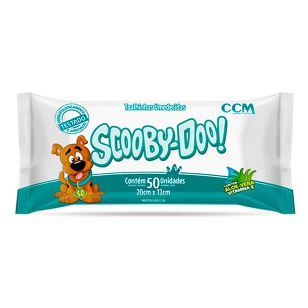 Toalha Umedecida Scooby Baby 50 Unidades