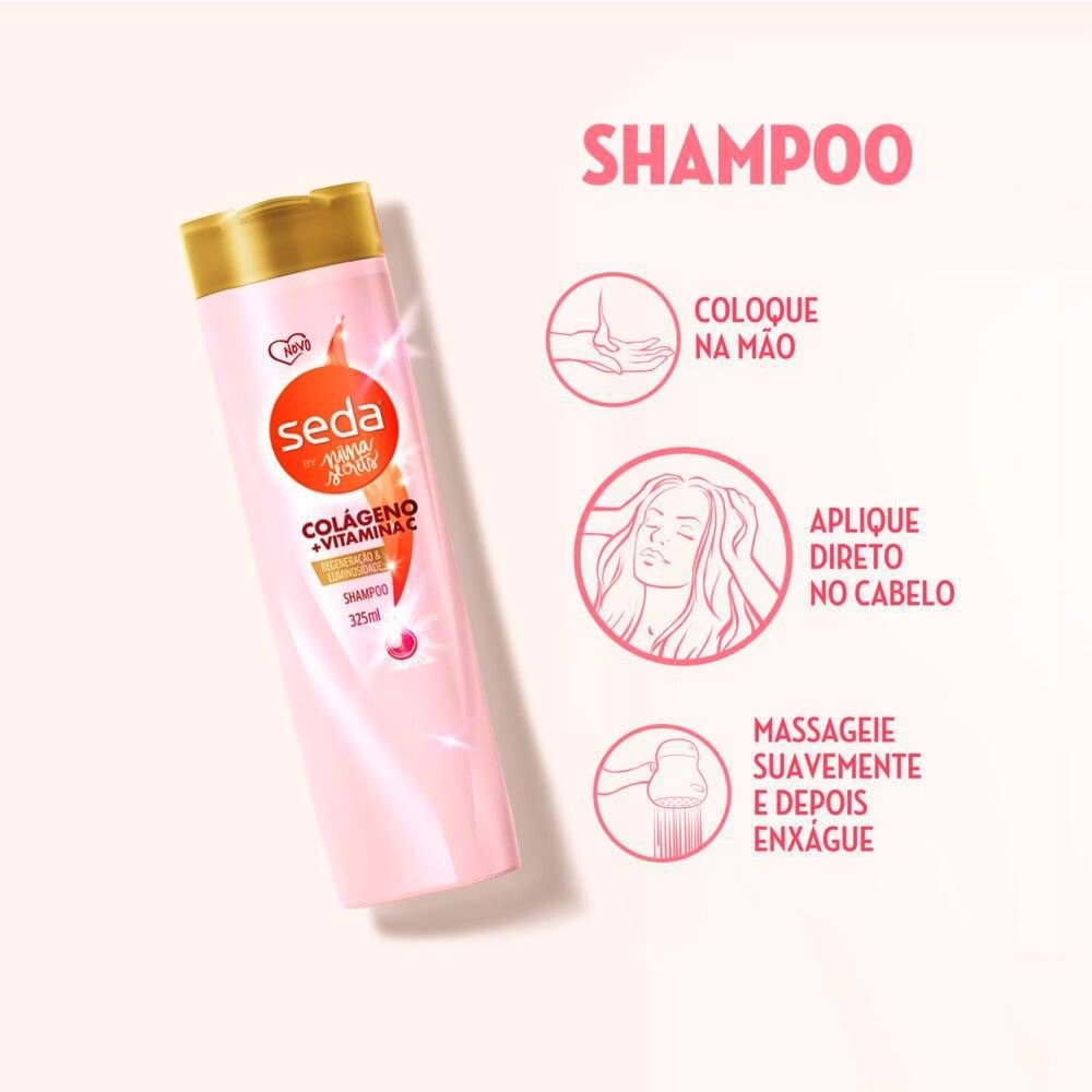 Shampoo Seda Colágeno e Vitamina C By Niina Secrets 325ml