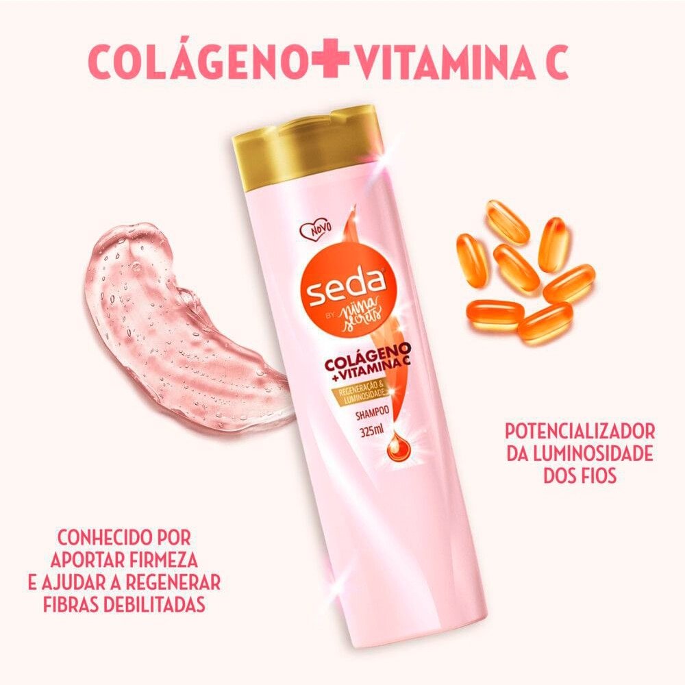Shampoo Seda Colágeno e Vitamina C By Niina Secrets 325ml