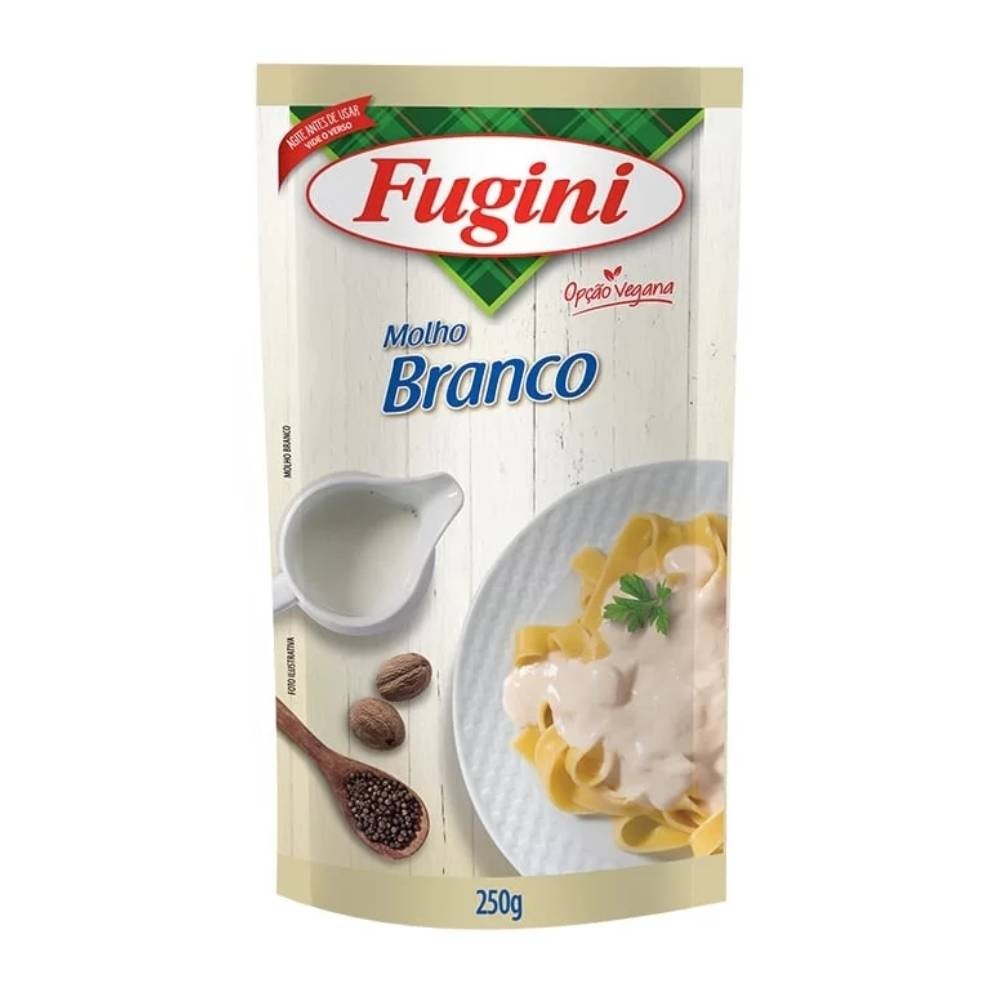 Molho Branco Fugini Opção Vegano Sachê 250g - Embalagem com 36 Unidades