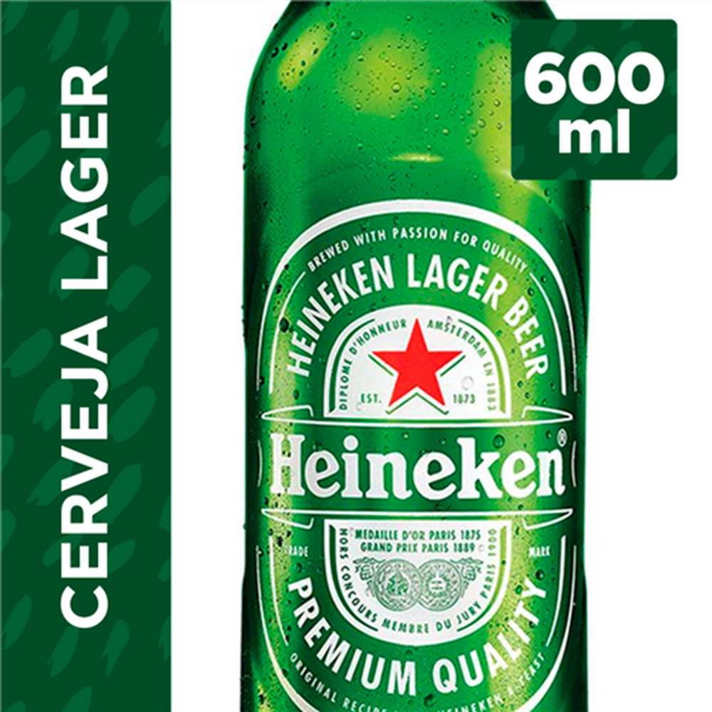 Cerveja Heineken Garrafa 600Ml