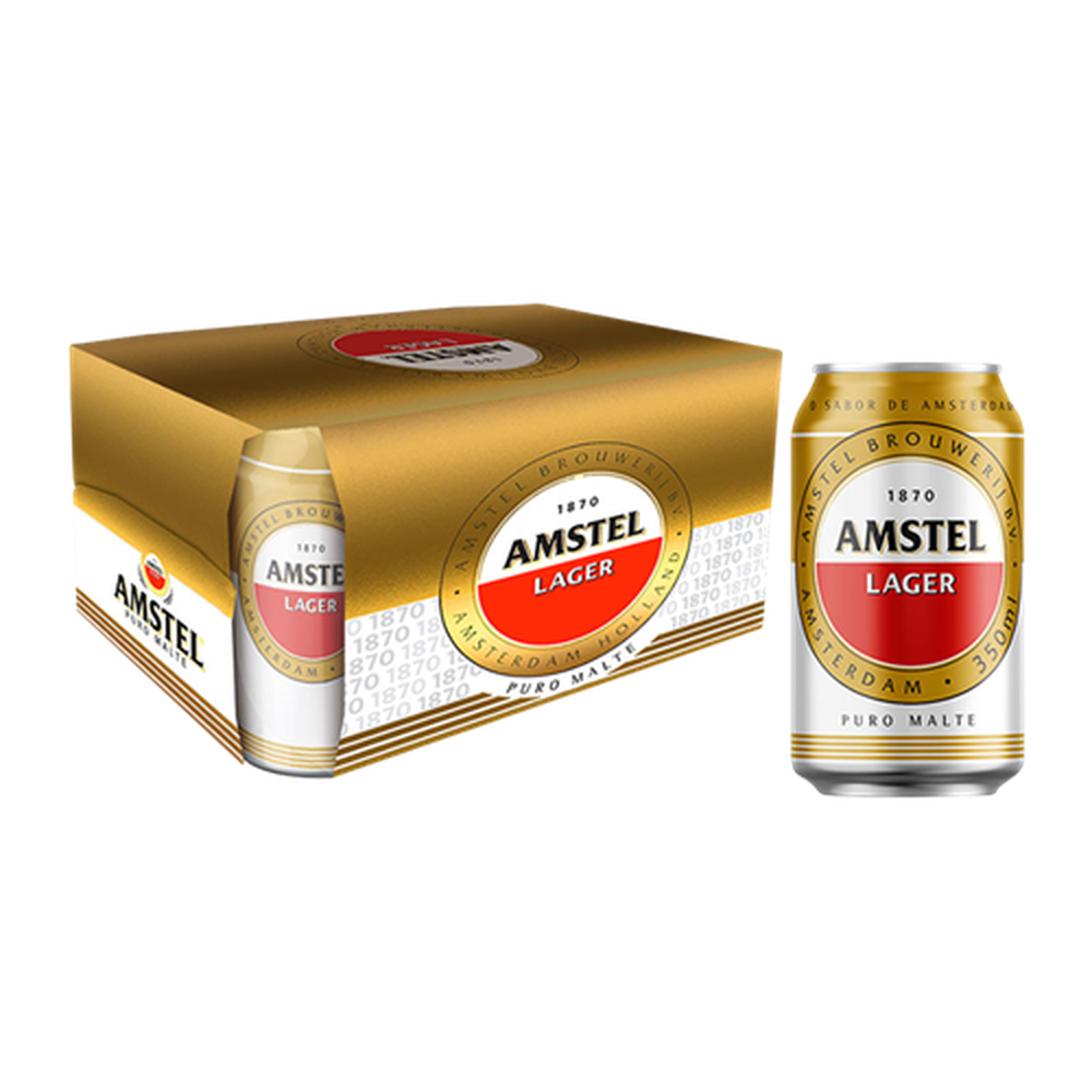 Cerveja Amstel Lata Sleek 12 X 350Ml