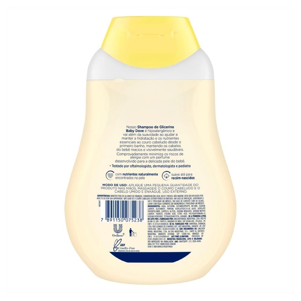 Shampoo Dove Baby Hidratação Glicerinado 400ml