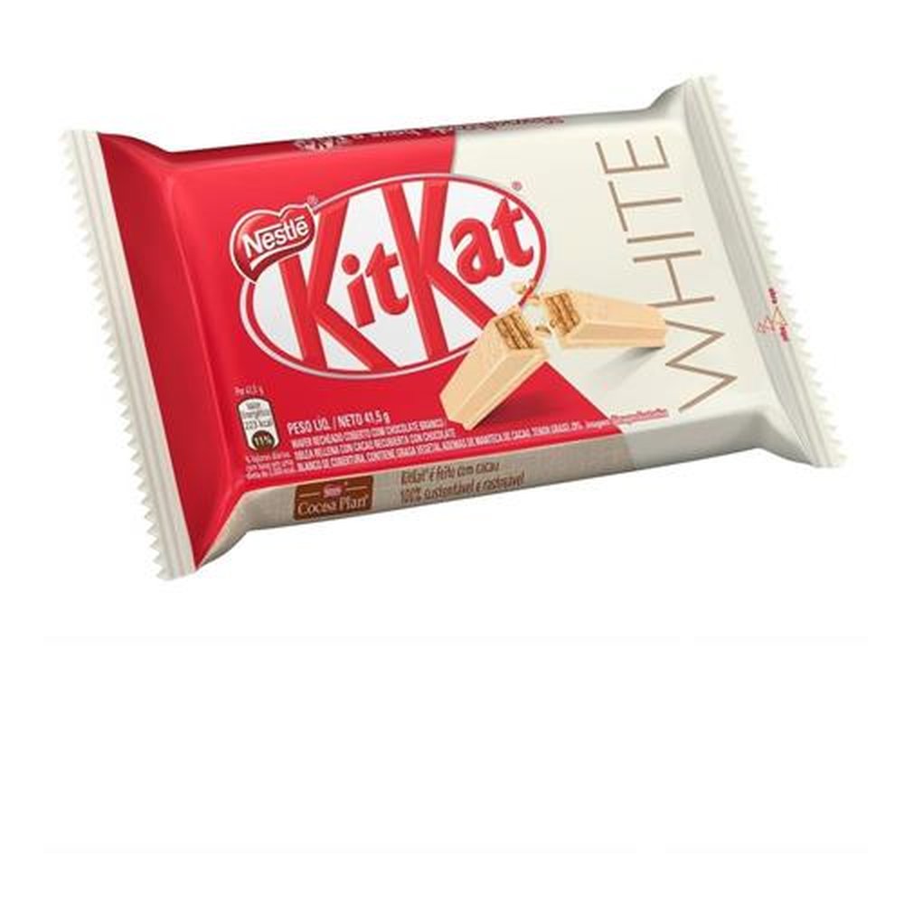 Chocolate Nestlé Kit Kat 4F Branco 41,5g - Embalagem com 24 Unidades
