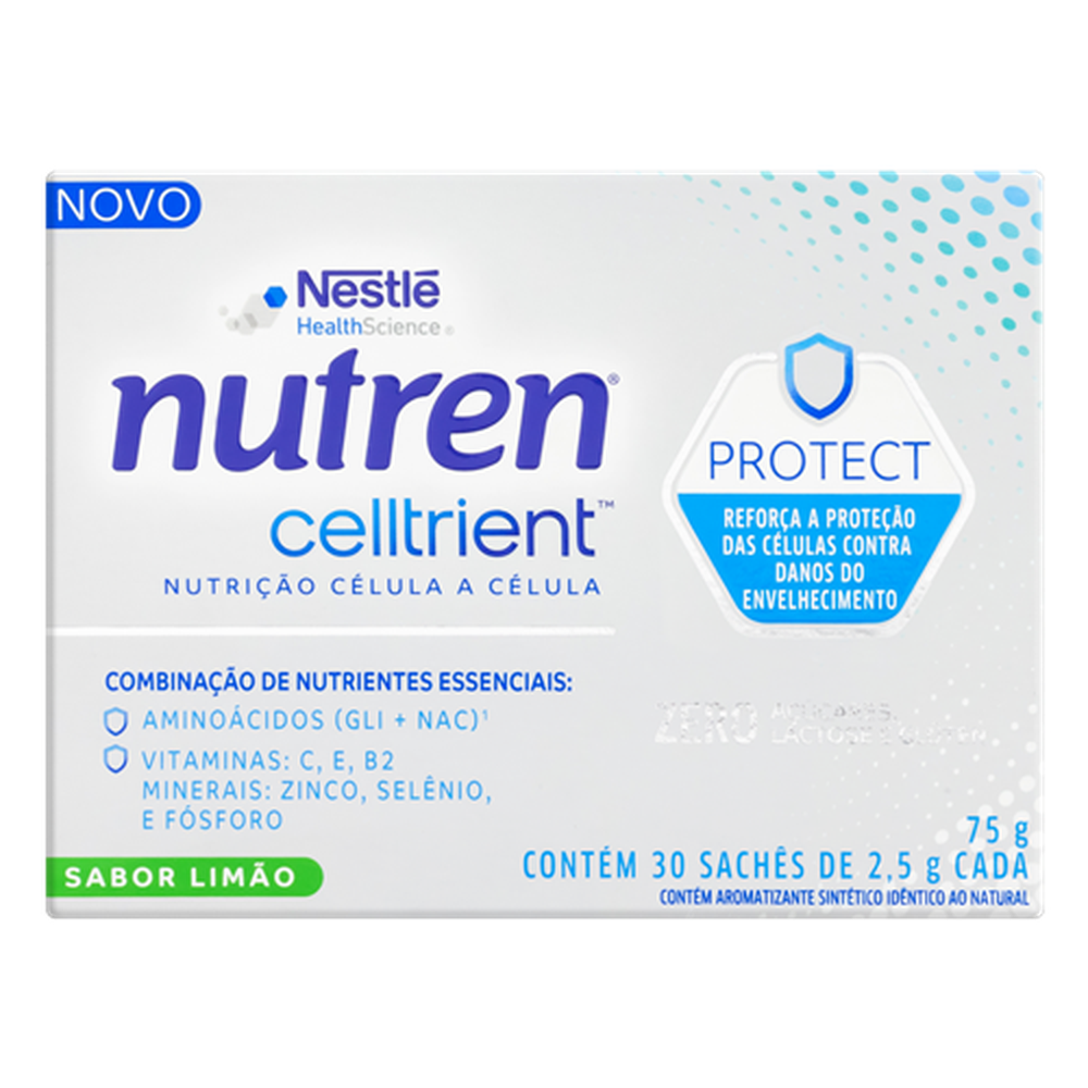 Nutren Celltrient Limão 5g - Caixa com 30 Saches