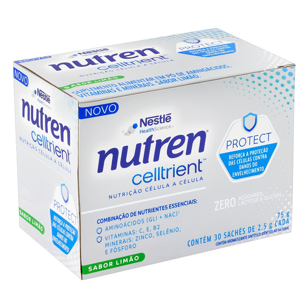 Nutren Celltrient Limão 5g - Caixa com 30 Saches