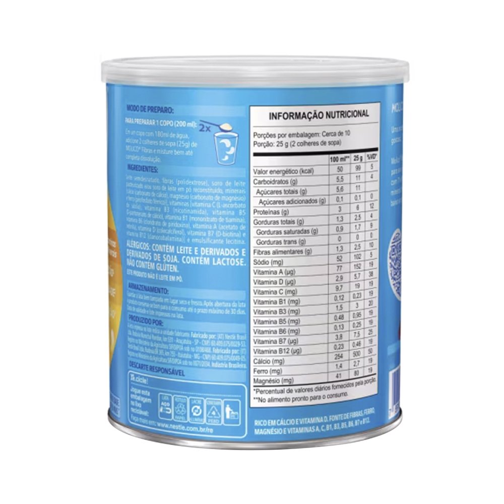 Leite em Pó Molico Composto Lácteo Fibras Lata 260g