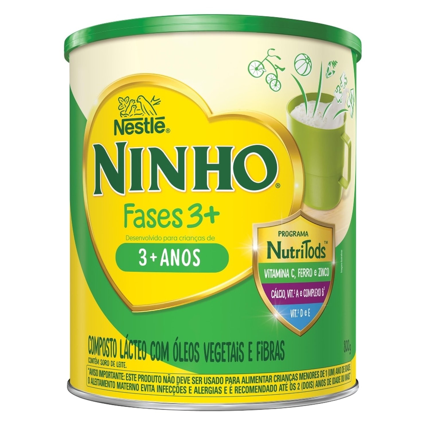 Leite em Pó Ninho Composto Lácteo Fases 3+ 800g