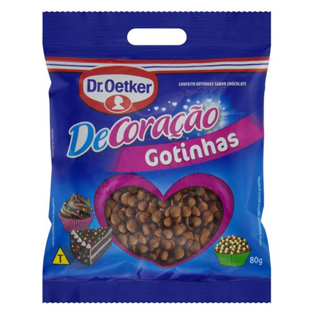 Confeitos Dr.Oetker 80g Gotas Chocolate | Martins Atacado