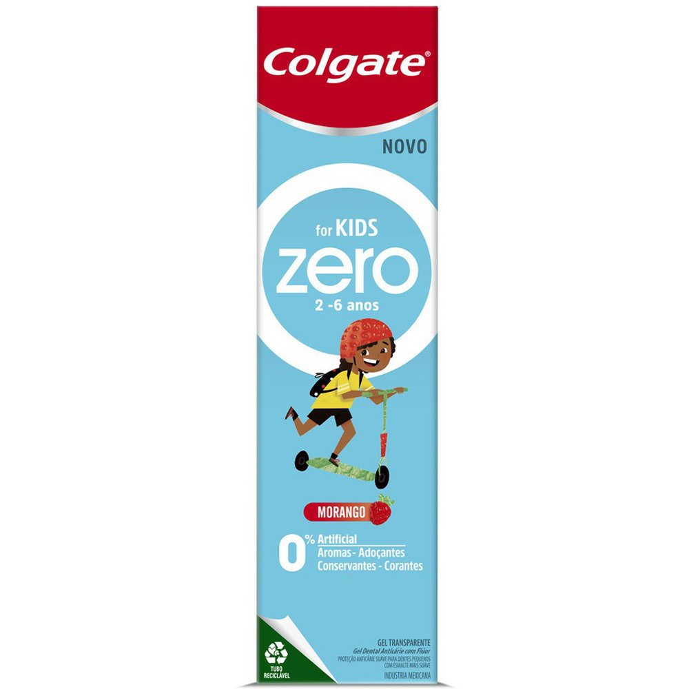 Creme Dental Colgate Zero Kids 2 A 6 Anos Morango 70g
