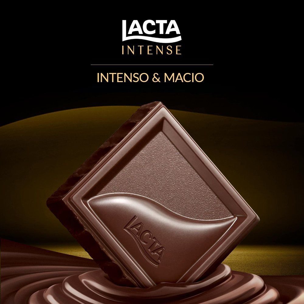 Chocolate Lacta Intense meio amargo 40% Cacau Original 85g - Display com 17 Unidades