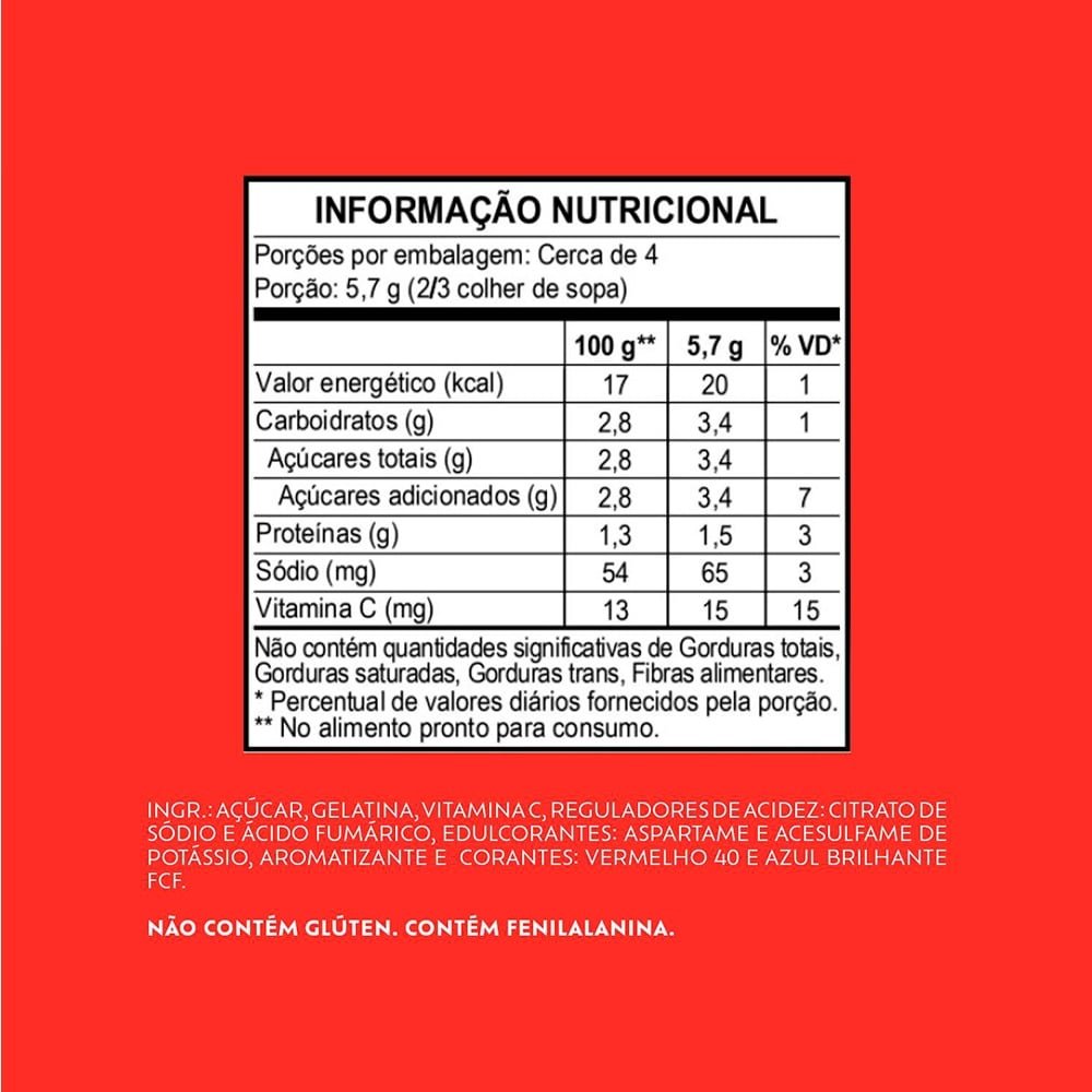 Gelatina em Pó Royal Cereja 25g Display com 15 Unidades