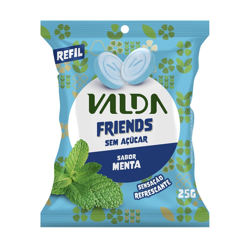 Pastilha Valda Friends Tradicional Sachê 25g - Embalagem com 30 Unidades