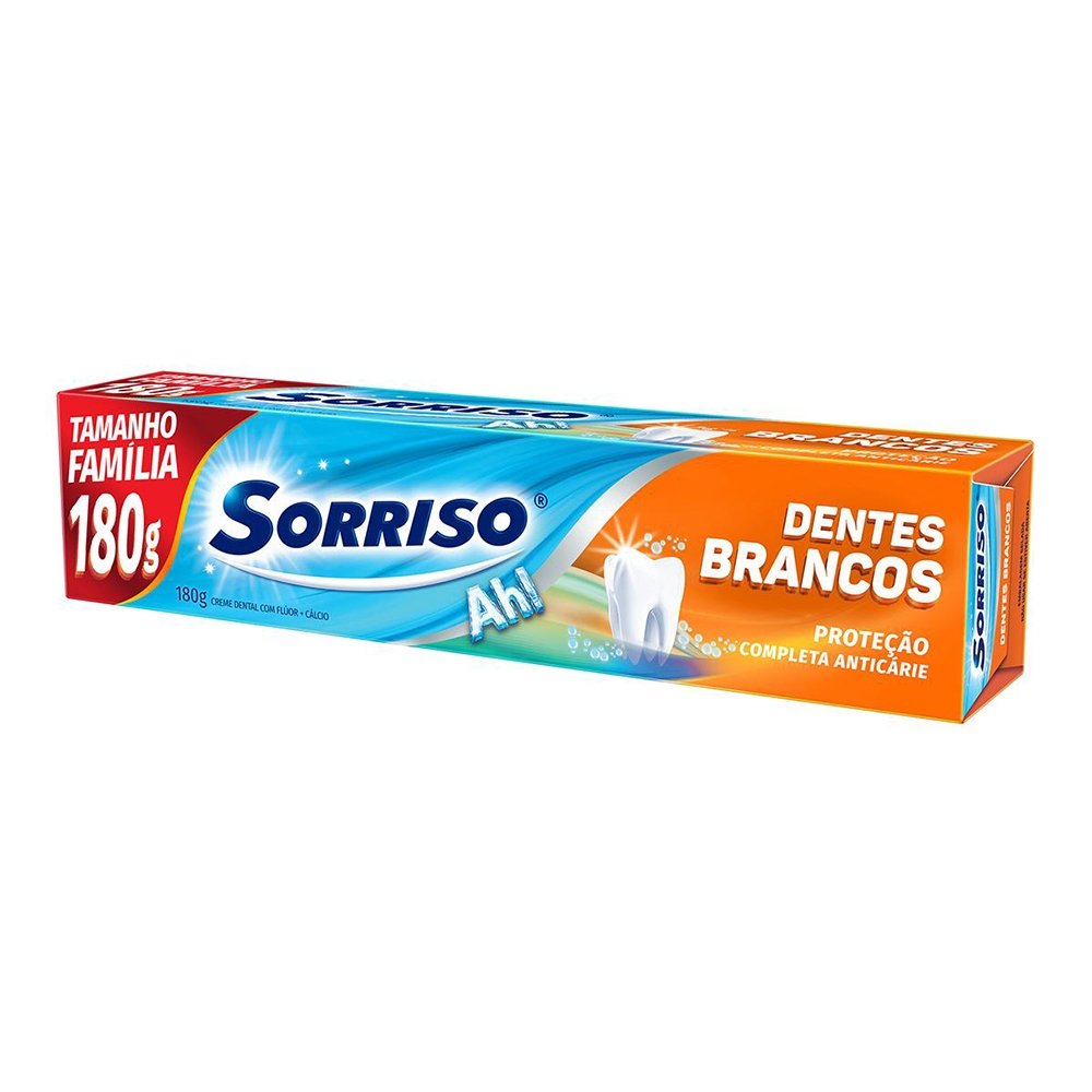 Creme Dental Sorriso Dentes Brancos 180g - Embalagem com 15 Unidades
