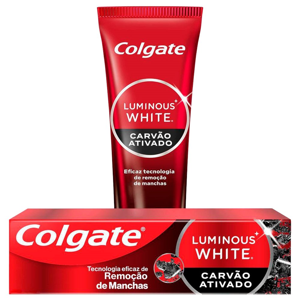 Creme Dental Colgate Luminous White Carvão Ativado 70g