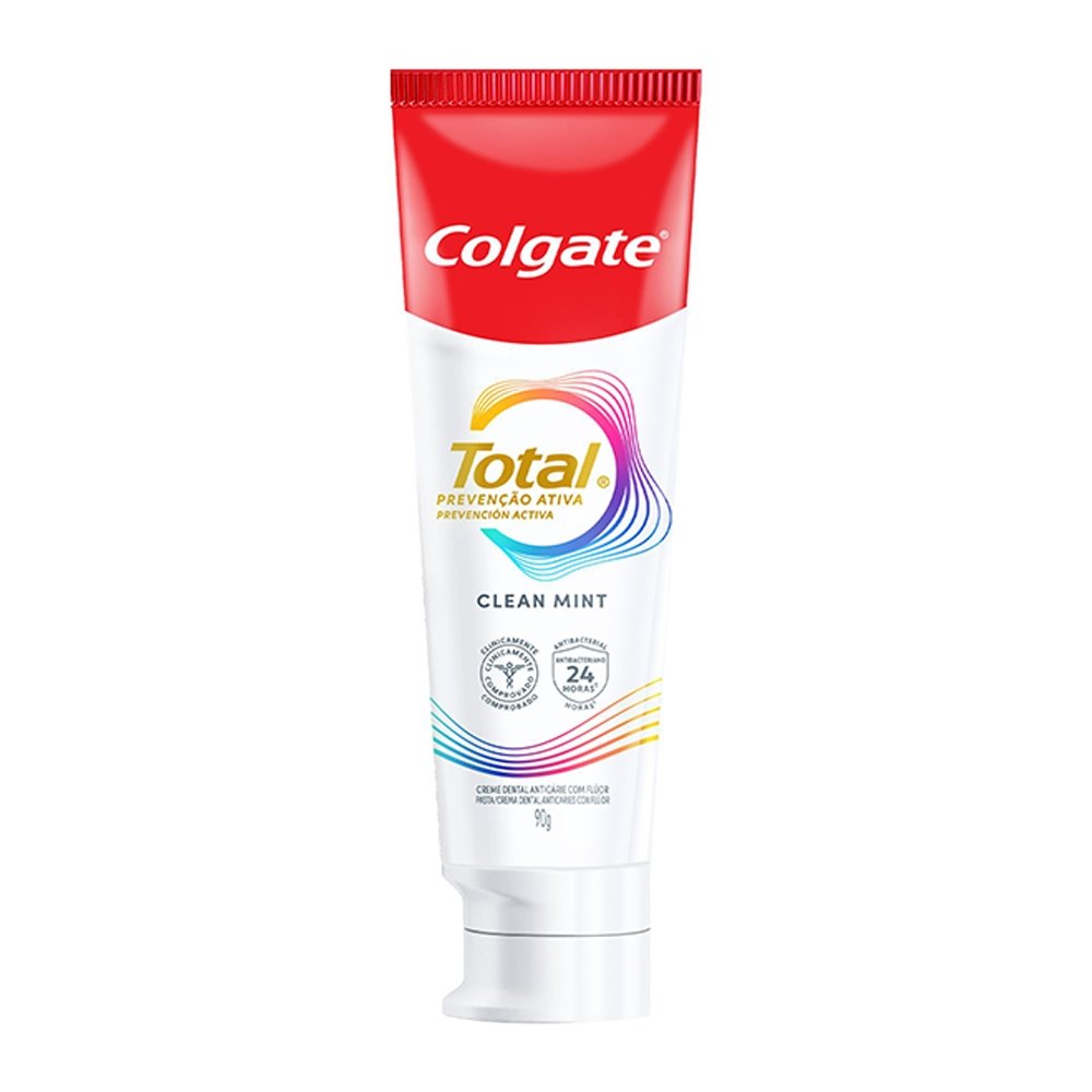 Creme Dental Colgate Total Clean Mint 90g -  Embalagem com 12 Unidades