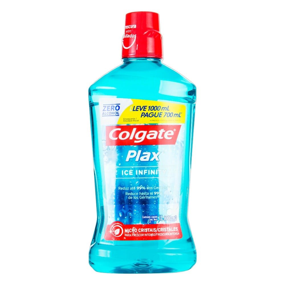 Enxaguante Bucal Colgate Plax Ice Infinity Leve 1000 Pague 700ml