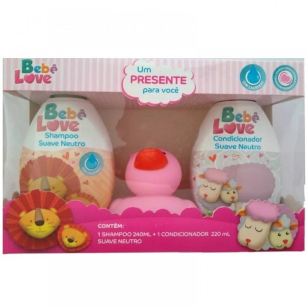 Kit Shampoo+condicionador Bebe Love Rosa 240+220ml