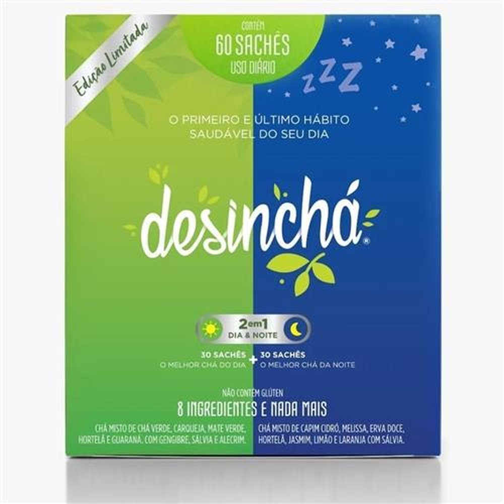 Desinchá Misto Dia + Noite Caixa com 60 Sachês