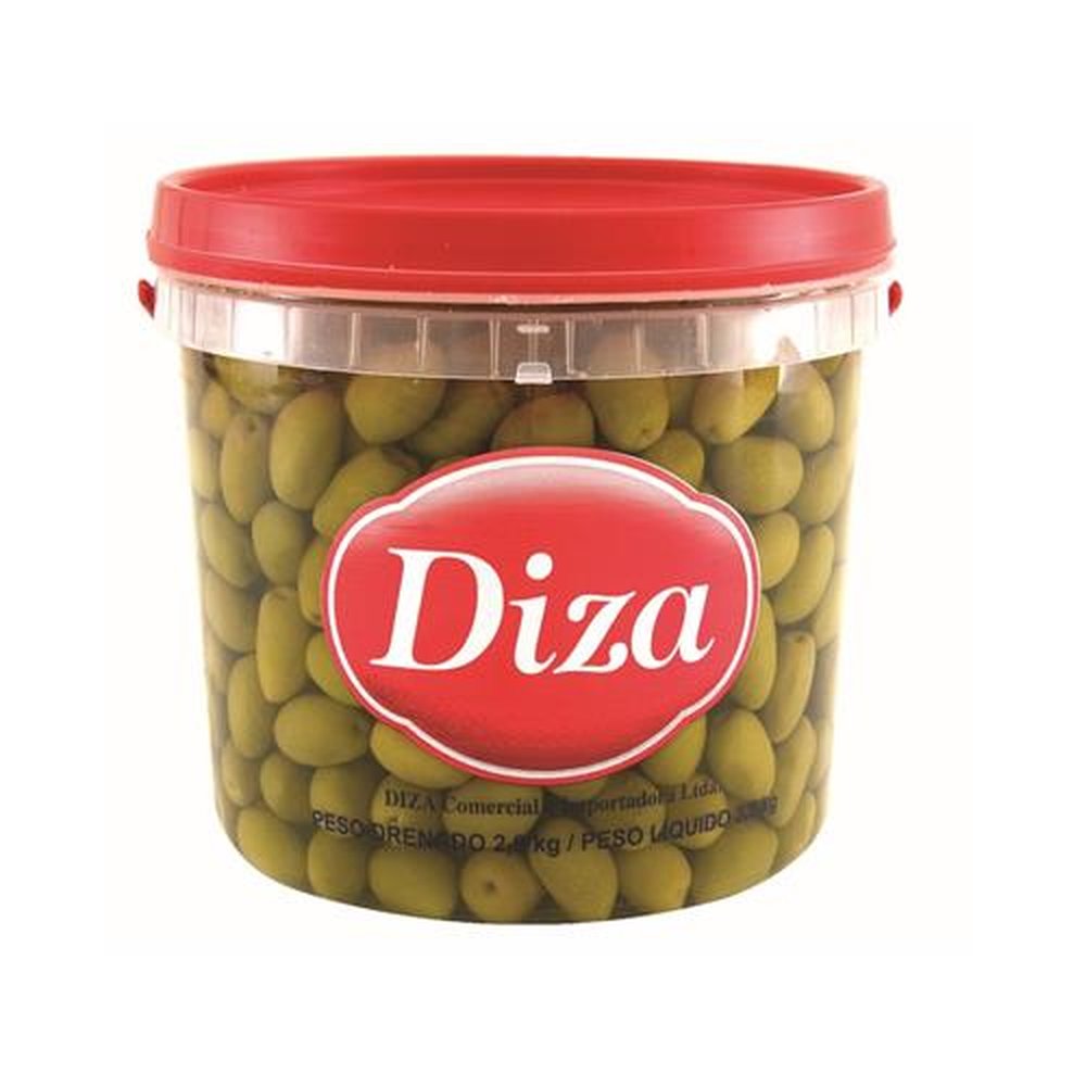 Azeitona Verde 200/240 Média Balde 2kg - Caixa com 4 Unidades