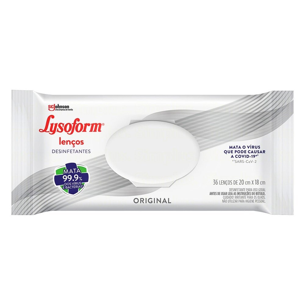 Lenços Desinfetantes Lysoform Original Embalagem com 36 Unidades