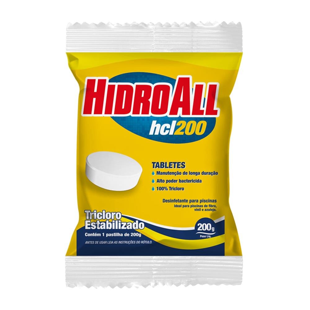 Cloro Piscina Tablete 200G Hcl Hidroall