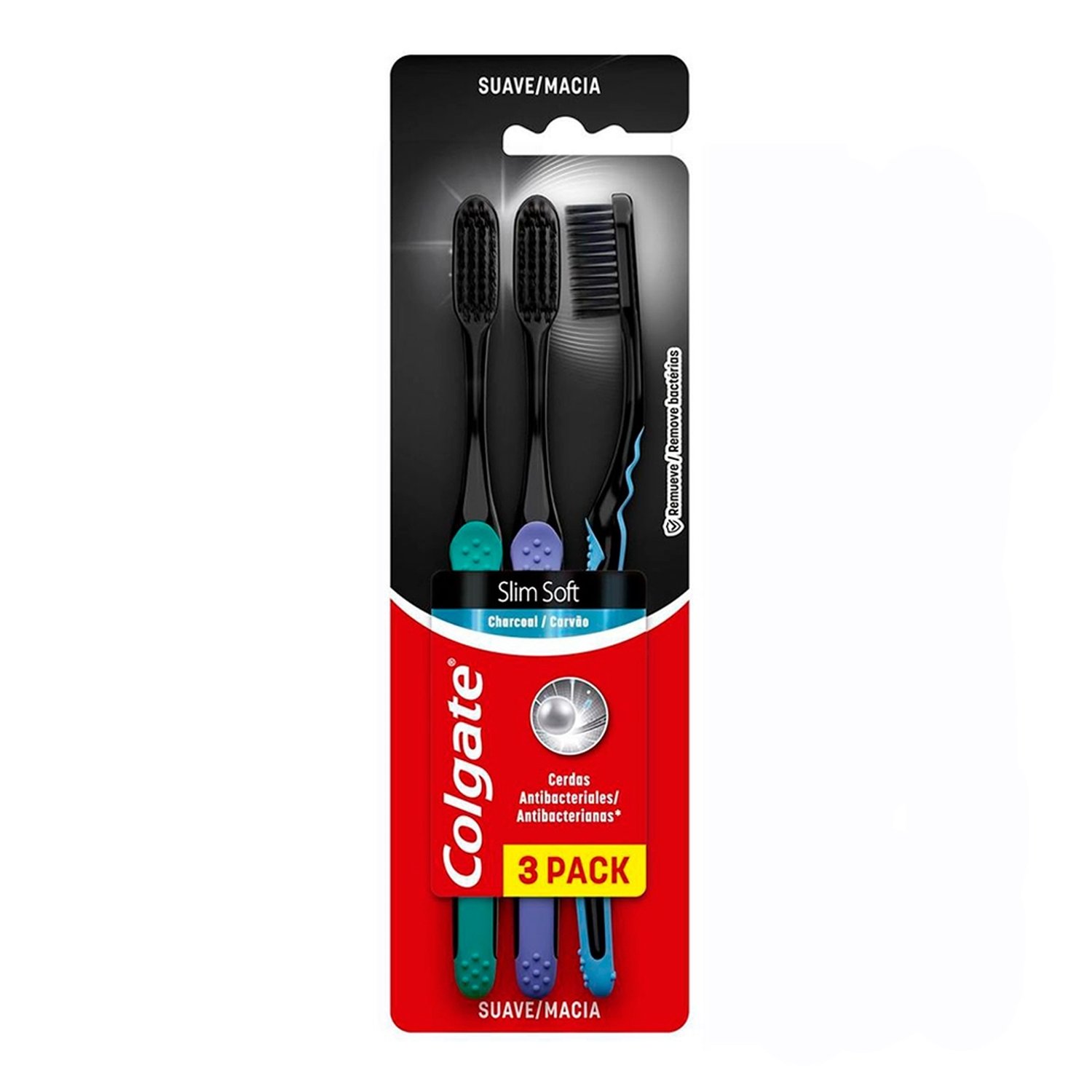 Escova Colgate Macia Slim Soft Black 3x1
