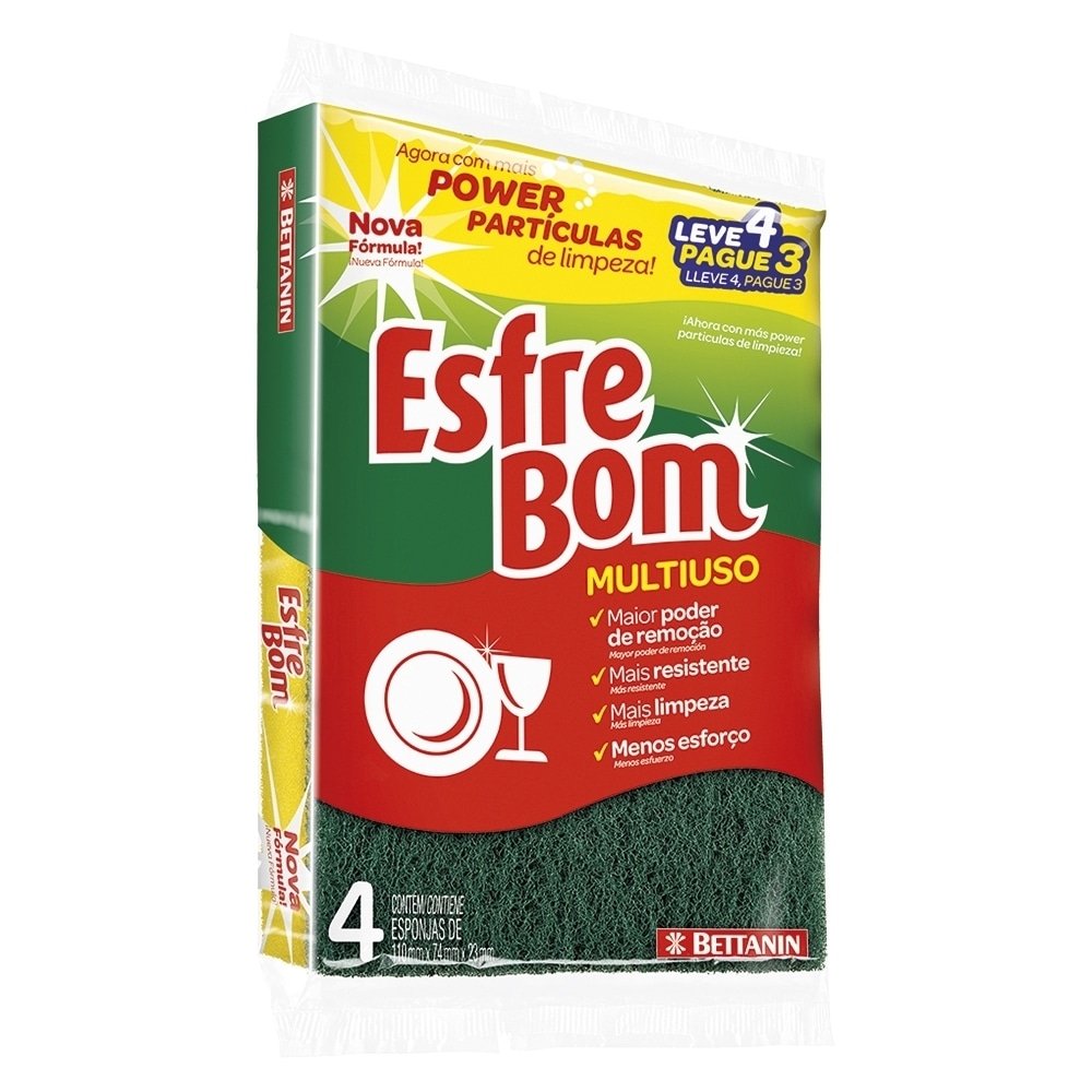 Esponja Multiuso EsfreBom 4un Lv4 Pg3