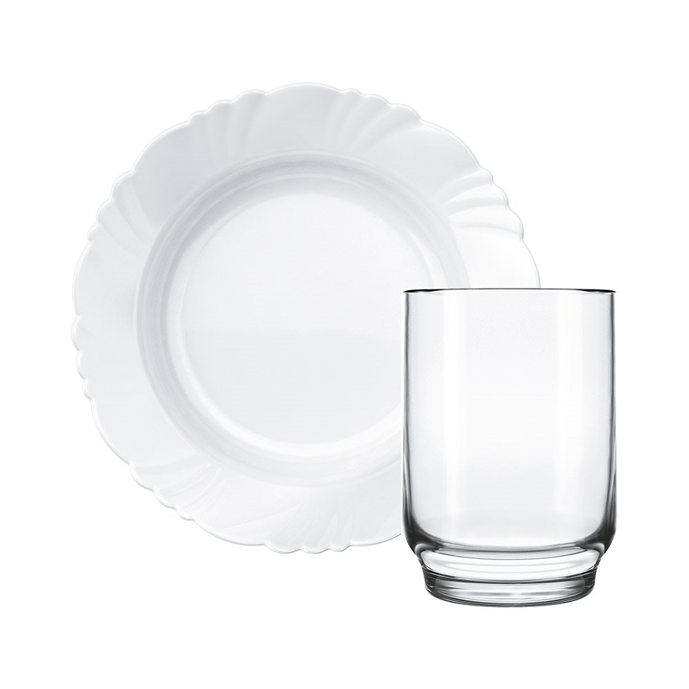 Aparelho de Jantar Nadir Opaline Pétala 8 Peças