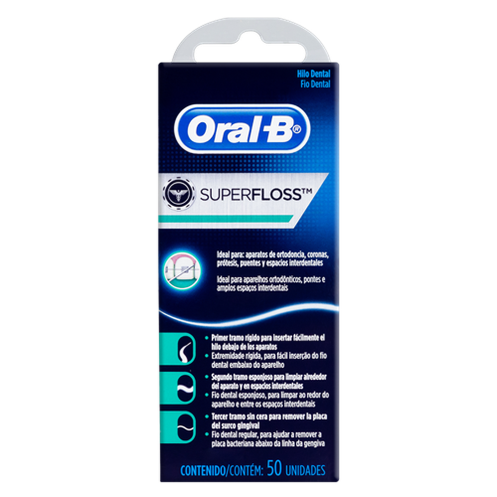 Passa Fio Dental Super Floss Com 50 Unidades - ORAL-B