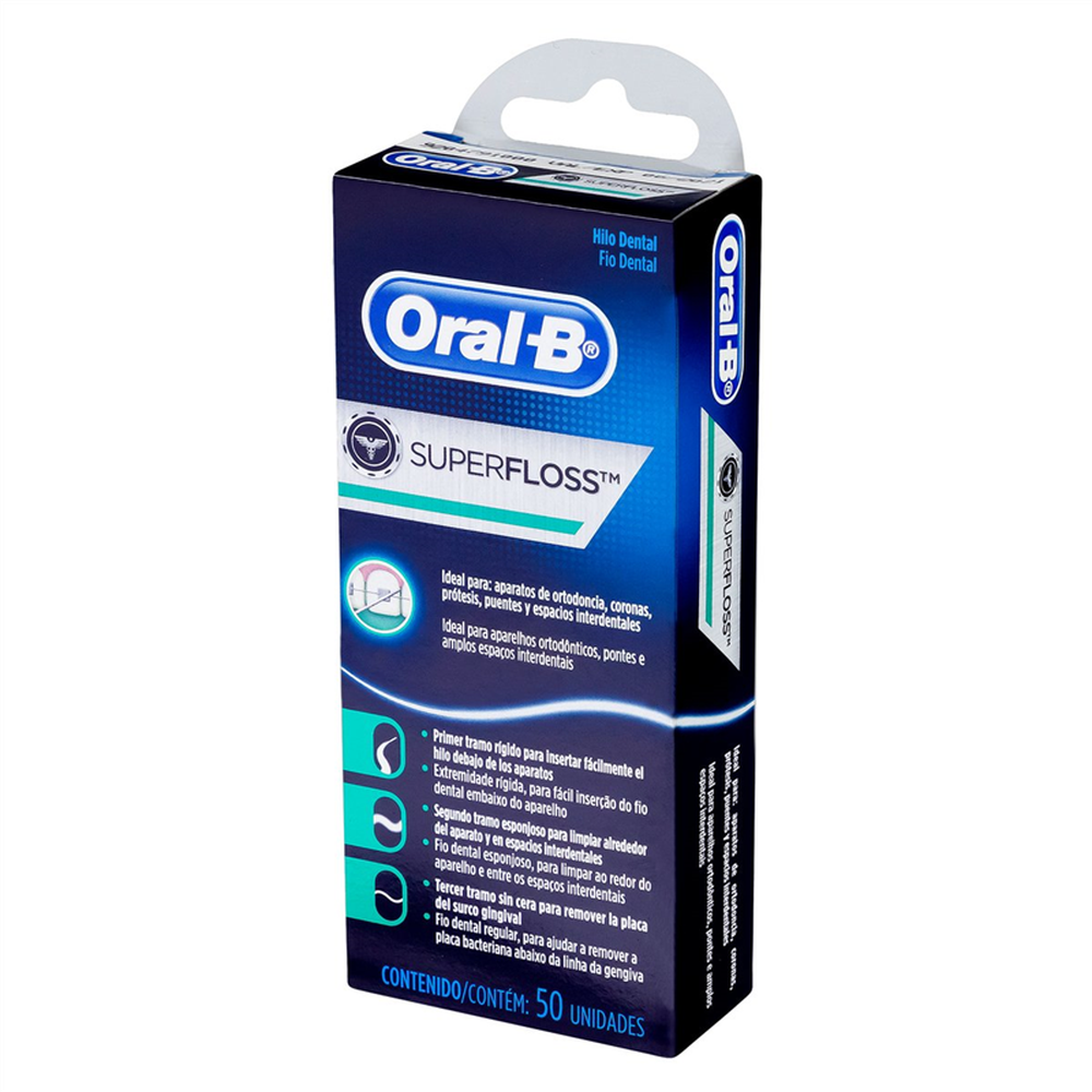 Passa Fio Dental Super Floss Com 50 Unidades - ORAL-B