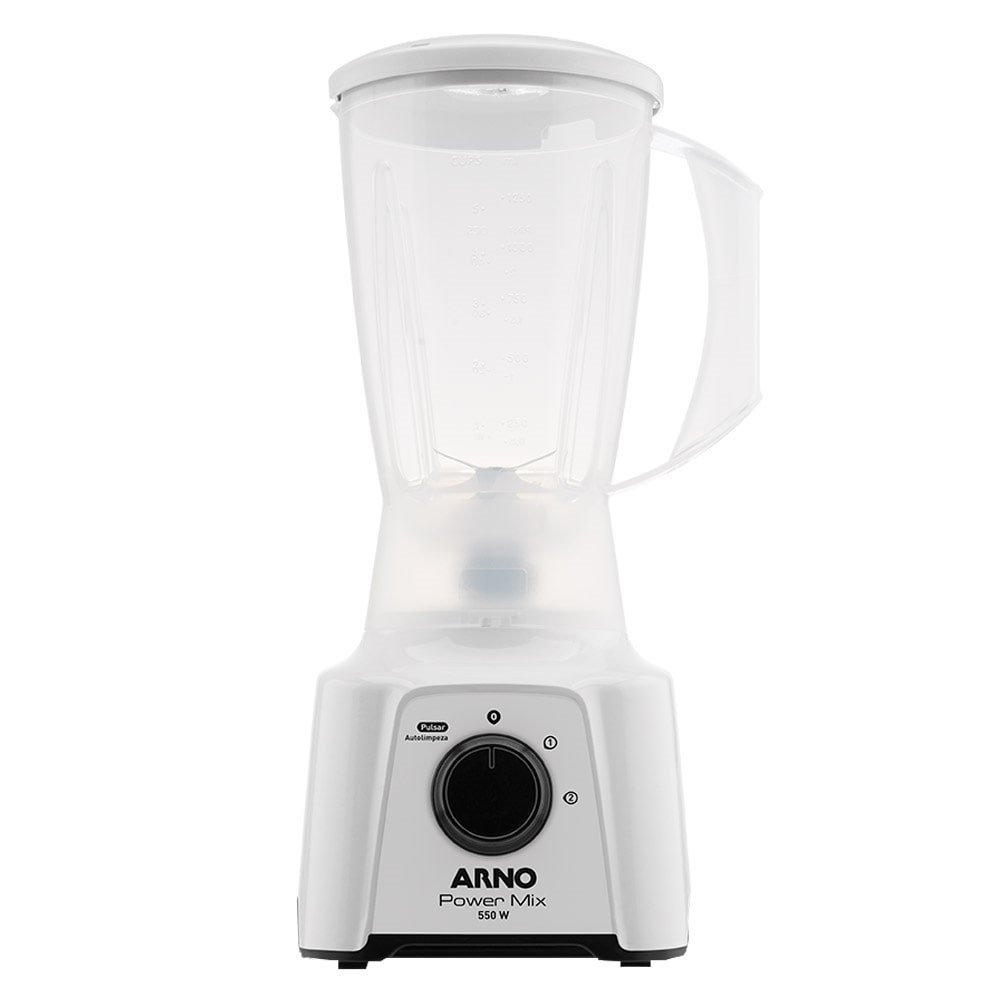 Liquidificador Arno LQ12 Power Mix - Copo de Plástico 2 Velocidades + Pulsar 550W Branco 110V