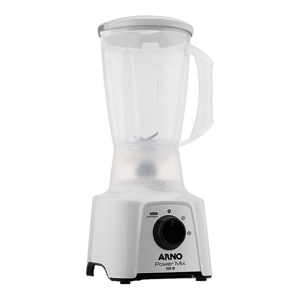 Liquidificador Arno LQ12 Power Mix - Copo de Plástico 2 Velocidades + Pulsar 550W Branco 110V