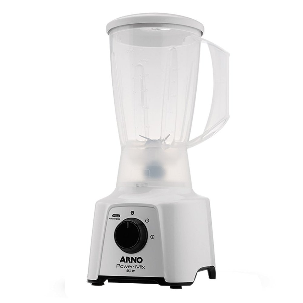 Liquidificador Arno LQ12 Power Mix - Copo de Plástico 2 Velocidades + Pulsar 550W Branco 110V