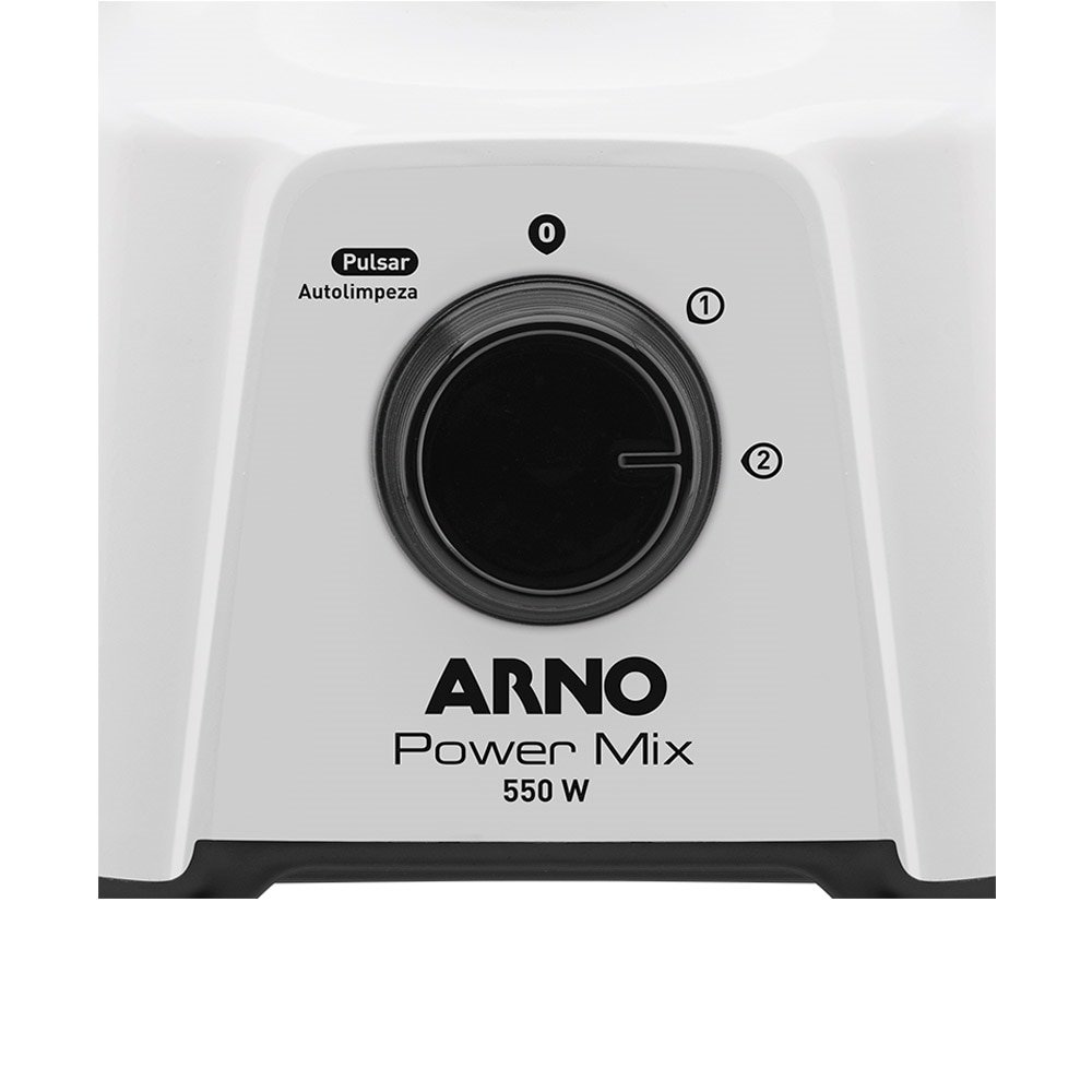 Liquidificador Arno LQ12 Power Mix - Copo de Plástico 2 Velocidades + Pulsar 550W Branco 110V