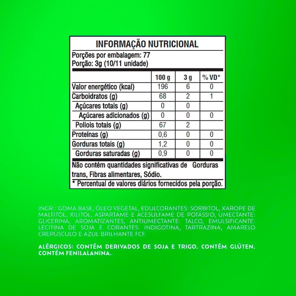 Chiclete Trident Max Menta Blueberry sem Açúcar 16,5g - Caixa com 14 unidades