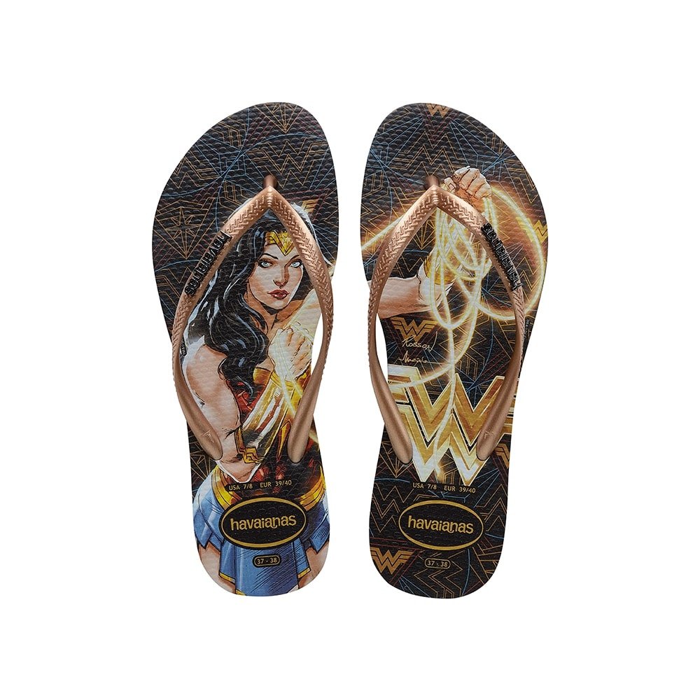 Havaianas Slim Heroínas Preto 33/34