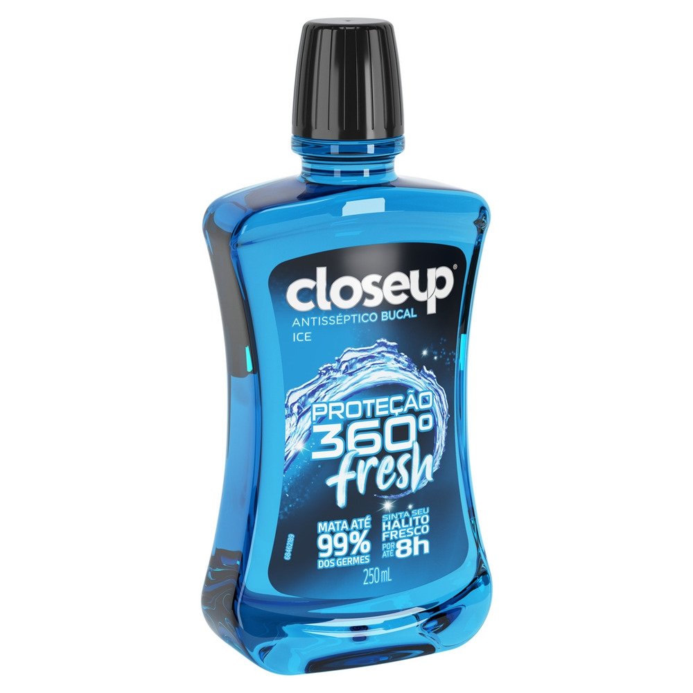 ENXAGUATORIO BUCAL CLOSE-UP 250ML ICE COM ALCOOL