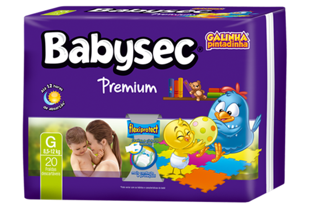 Fralda Babysec Galinha Pintadinha Premium Jumbinho G Com 16 Unidades